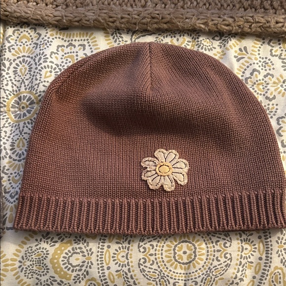 Life Is Good Other - Life Is Good Brown Beanie with Daisy Embroidery